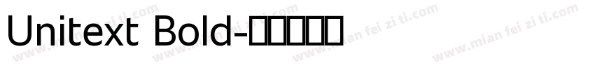 Unitext Bold字体转换